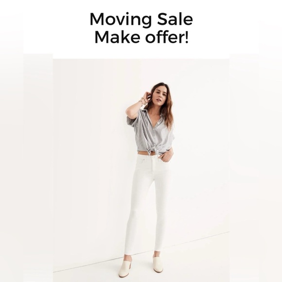 Madewell Mid Rise Skinny Jean White - Picture 9 of 9